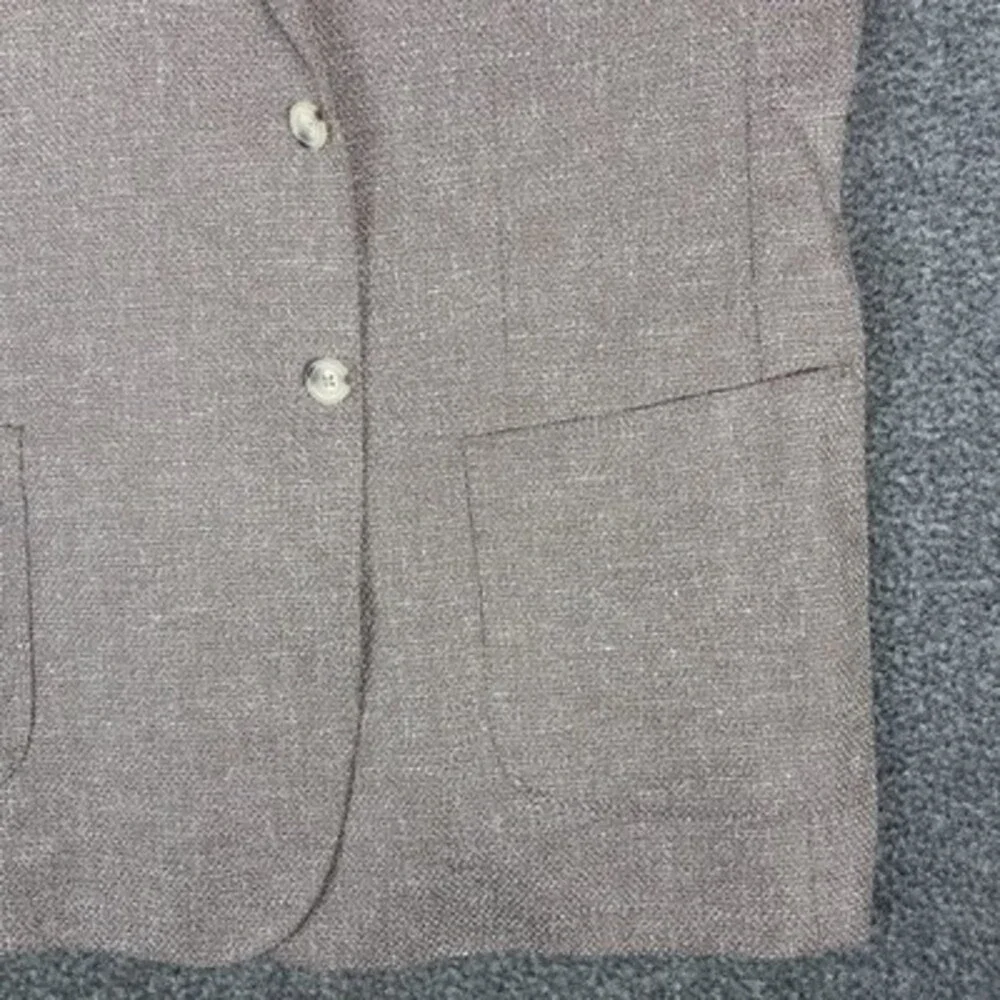 JOSEPH‎ ABBOUD Mens Linen Unstructured Blazer 48L Beige Surgeon Cuff Summer $279